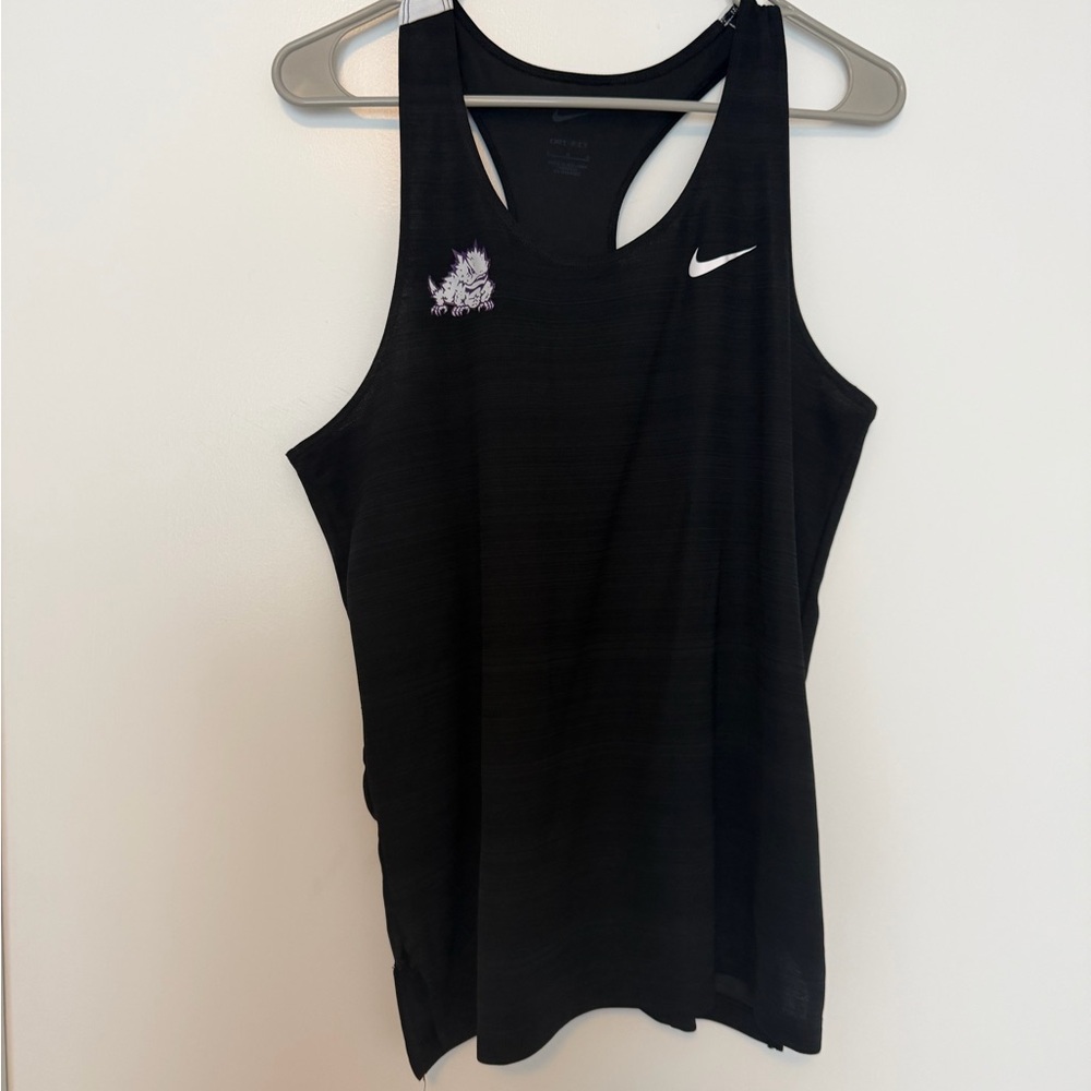 TCU Nike Women’s Black Racerback Training Tank
